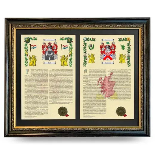 Double Armorial History Framed - Heirloom