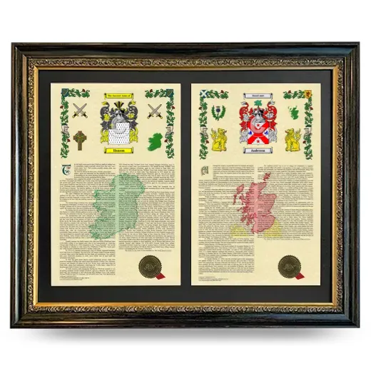 Double Armorial History Framed - Heirloom