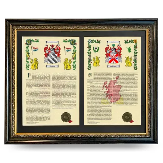 Double Armorial History Framed - Heirloom