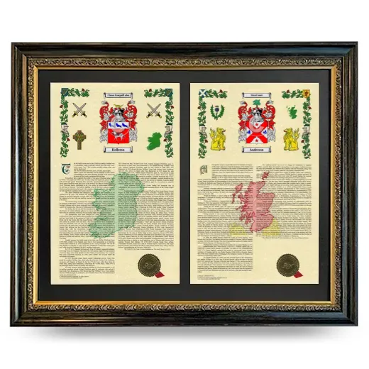 Double Armorial History Framed - Heirloom
