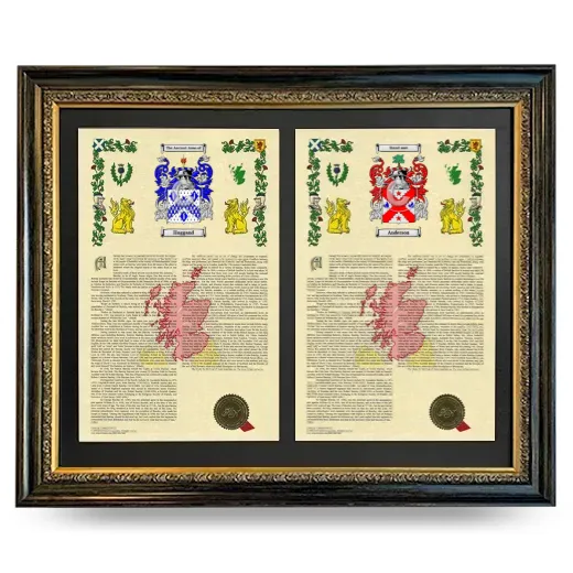 Double Armorial History Framed - Heirloom