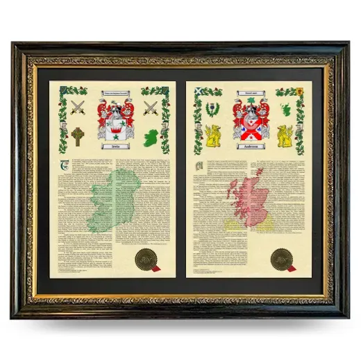 Double Armorial History Framed - Heirloom