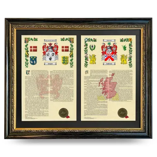Double Armorial History Framed - Heirloom