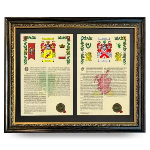 Double Armorial History Framed - Heirloom