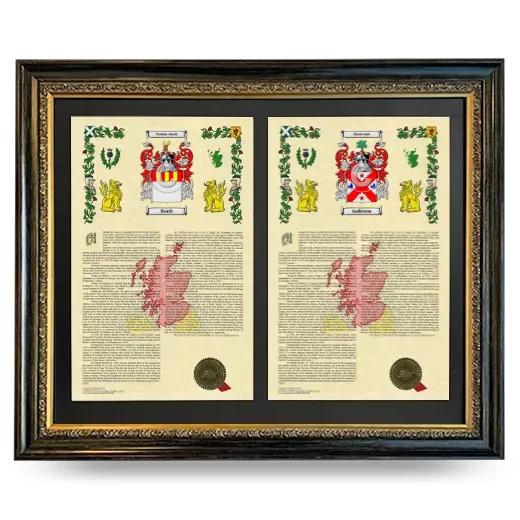 Double Armorial History Framed - Heirloom