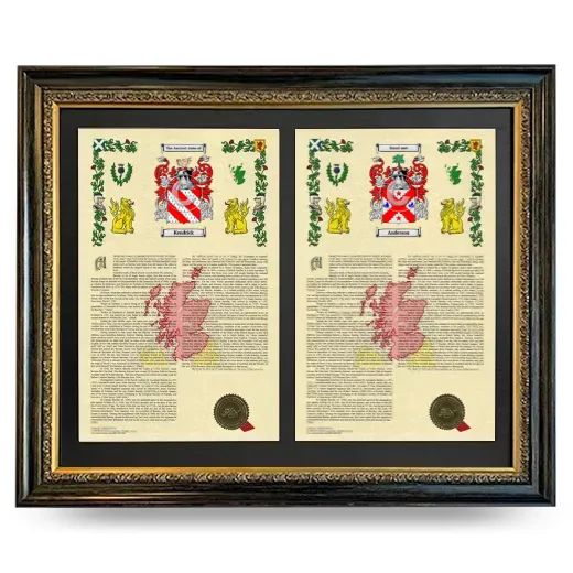 Double Armorial History Framed - Heirloom