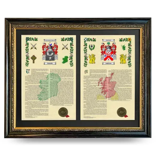Double Armorial History Framed - Heirloom