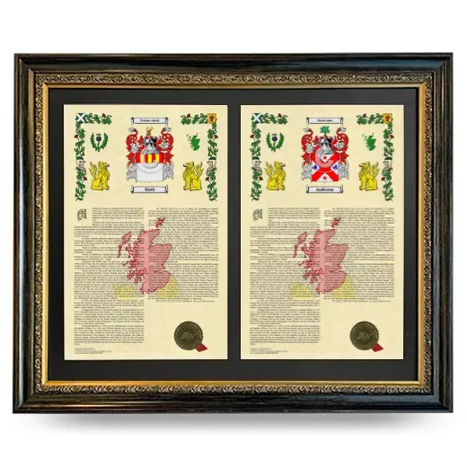 Double Armorial History Framed - Heirloom