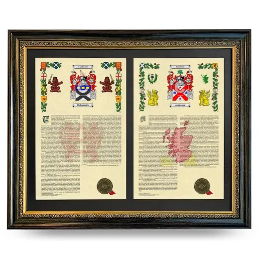 Double Armorial History Framed - Heirloom