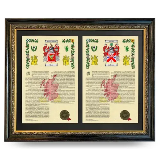 Double Armorial History Framed - Heirloom