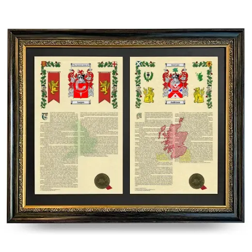 Double Armorial History Framed - Heirloom