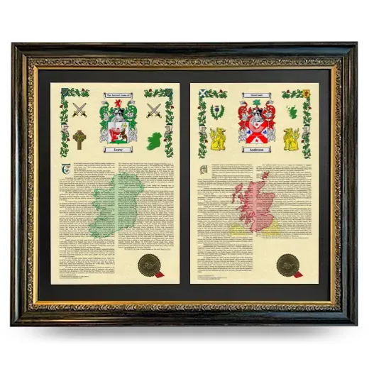 Double Armorial History Framed - Heirloom