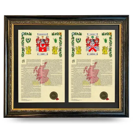 Double Armorial History Framed - Heirloom