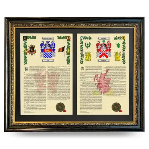 Double Armorial History Framed - Heirloom