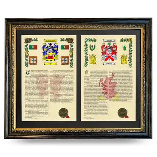 Double Armorial History Framed - Heirloom