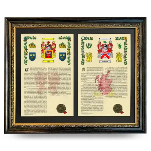 Double Armorial History Framed - Heirloom