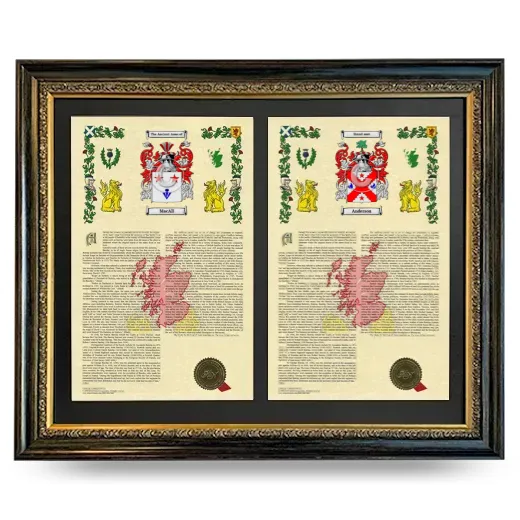 Double Armorial History Framed - Heirloom