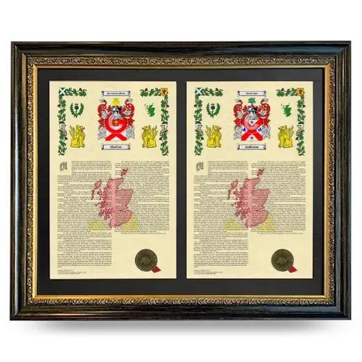 Double Armorial History Framed - Heirloom
