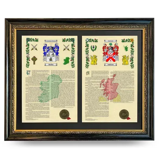 Double Armorial History Framed - Heirloom