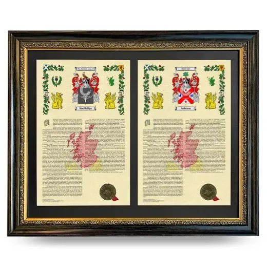 Double Armorial History Framed - Heirloom