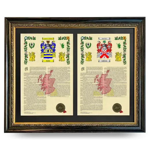 Double Armorial History Framed - Heirloom