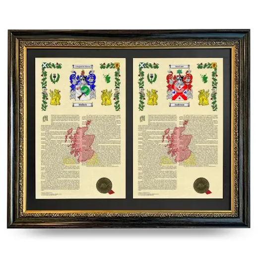 Double Armorial History Framed - Heirloom
