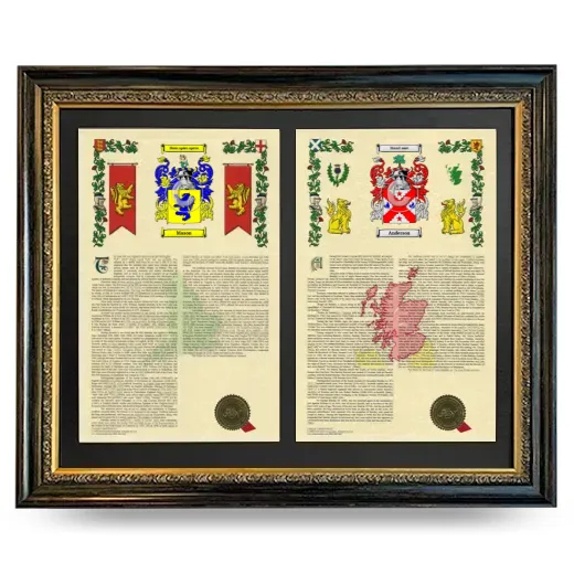 Double Armorial History Framed - Heirloom