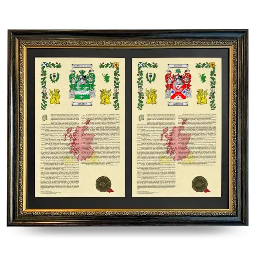 Double Armorial History Framed - Heirloom