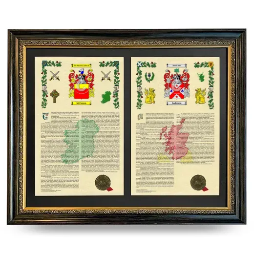 Double Armorial History Framed - Heirloom