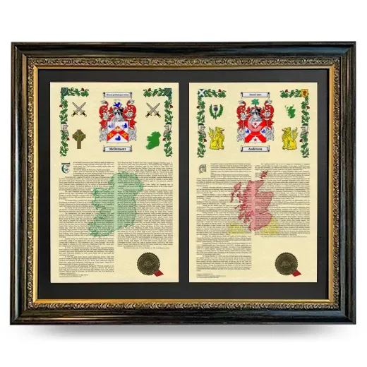 Double Armorial History Framed - Heirloom
