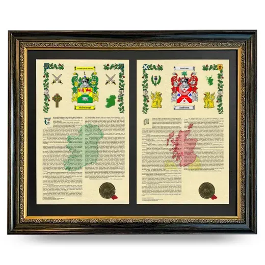 Double Armorial History Framed - Heirloom