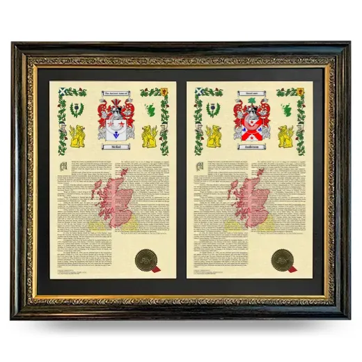 Double Armorial History Framed - Heirloom