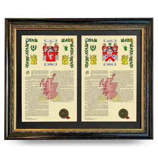 Double Armorial History Framed - Heirloom