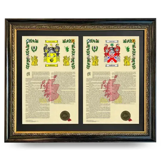 Double Armorial History Framed - Heirloom