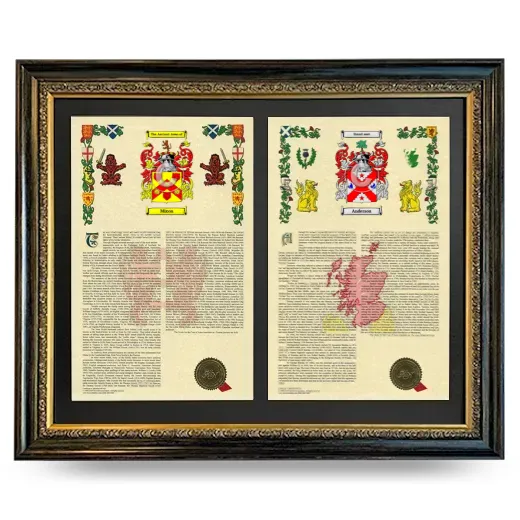 Double Armorial History Framed - Heirloom