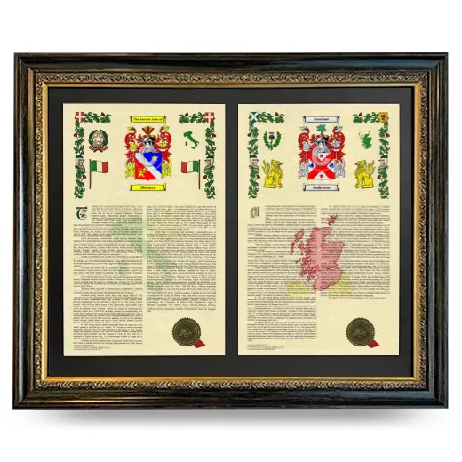 Double Armorial History Framed - Heirloom