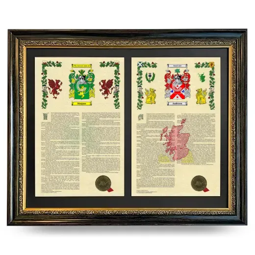 Double Armorial History Framed - Heirloom