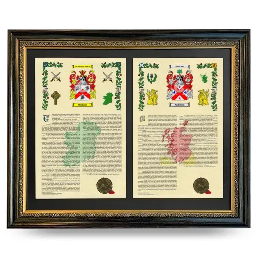 Double Armorial History Framed - Heirloom