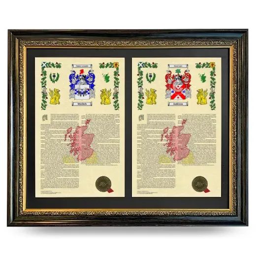 Double Armorial History Framed - Heirloom