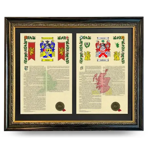 Double Armorial History Framed - Heirloom