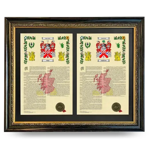 Double Armorial History Framed - Heirloom