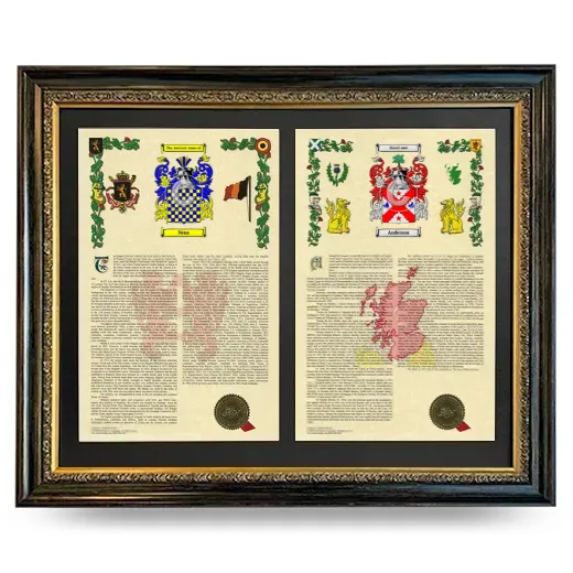 Double Armorial History Framed - Heirloom