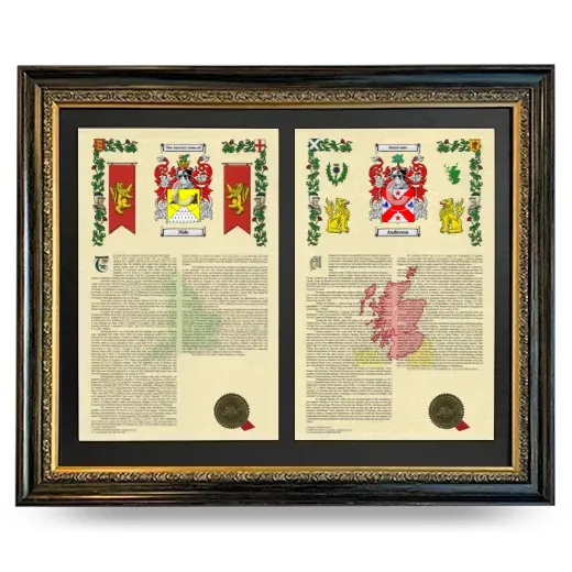 Double Armorial History Framed - Heirloom