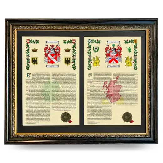 Double Armorial History Framed - Heirloom
