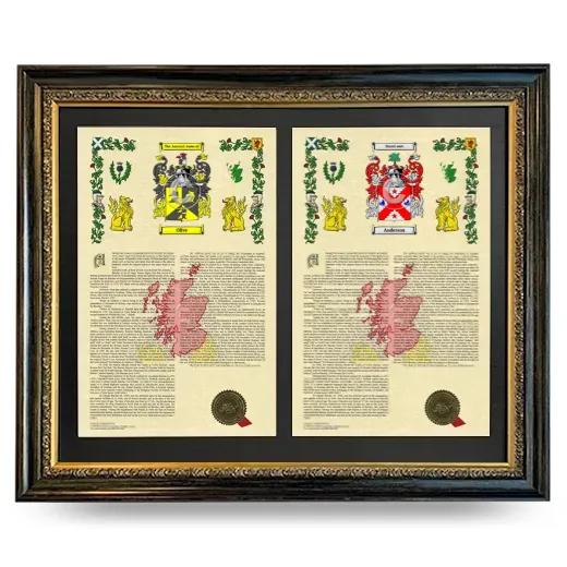 Double Armorial History Framed - Heirloom