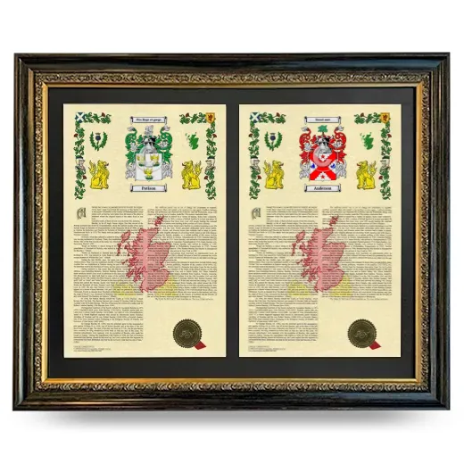 Double Armorial History Framed - Heirloom
