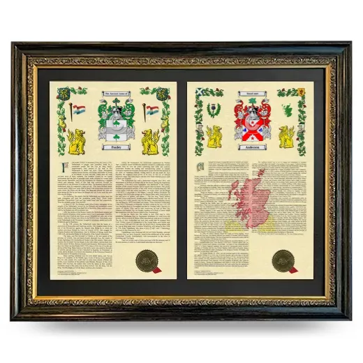 Double Armorial History Framed - Heirloom