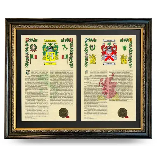 Double Armorial History Framed - Heirloom