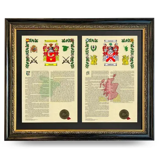 Double Armorial History Framed - Heirloom