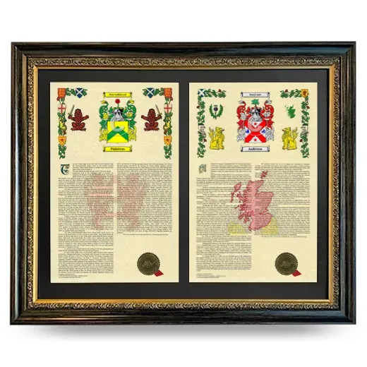 Double Armorial History Framed - Heirloom